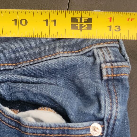 Old Navy Jeans Size 4 Blue Rockstar Super Skinny Mid Rise 5 Pocket Stretch Comfy - Picture 11 of 11